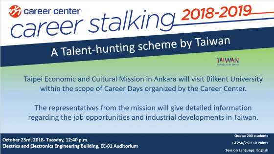 A Talent-hunting scheme by Taiwan 1