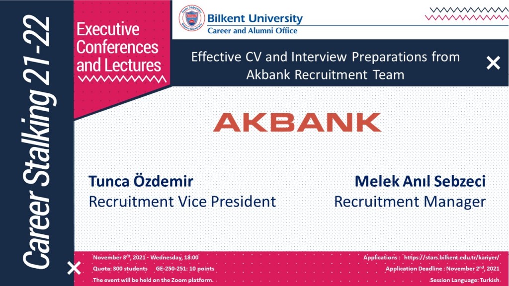 EFFECTIVE CV AND INTERVIEW PREPARATIONS FROM AKBANK RECRUITMENT TEAM 1