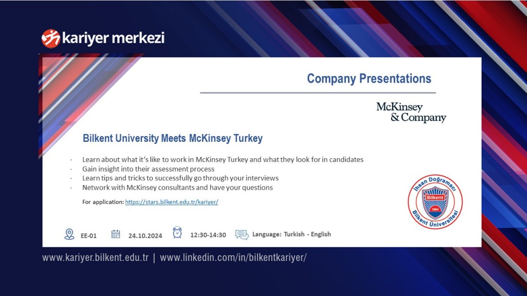 BİLKENT UNIVERSITY MEETS MCKINSEY TURKEY 1