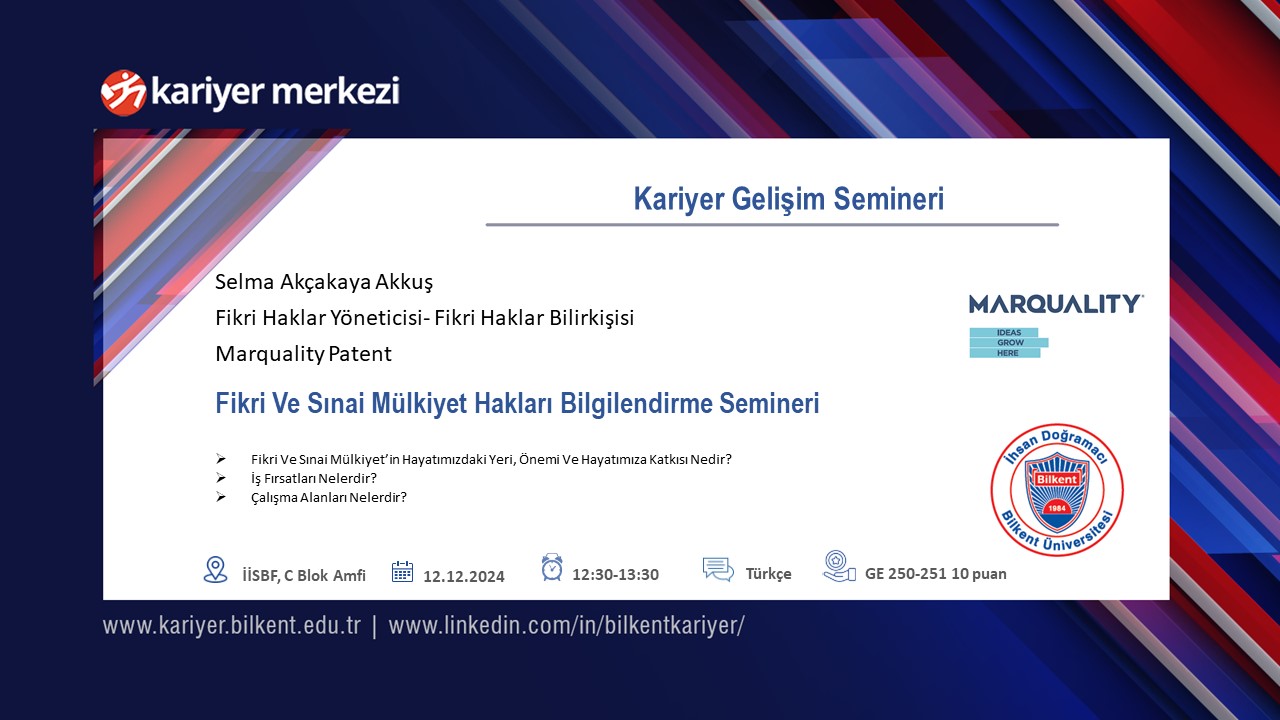 Fikri Ve Sınai Mülkiyet Hakları Bilgilendirme Semineri 1