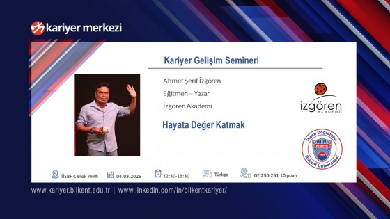 Hayata Değer Katmak" başlıklı semineriyle Sürdürülebilir Eğitim Sempozyumu'nda bizlerle oldu. 1