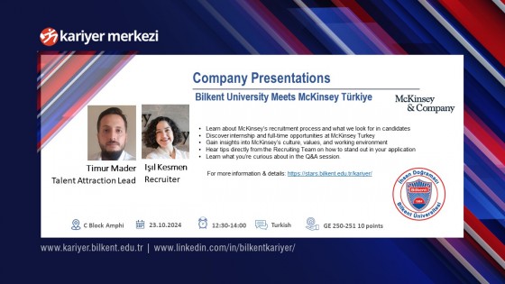 BİLKENT UNIVERSITY MEETS MCKINSEY TÜRKİYE 3