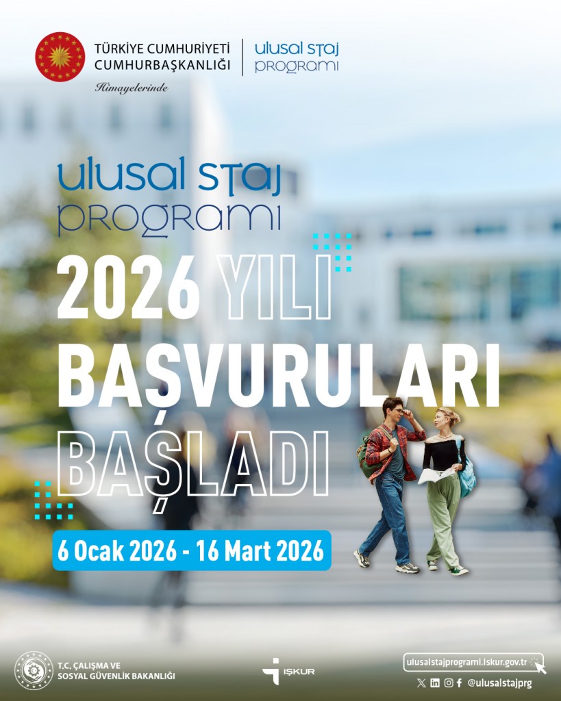 Ulusal Staj Programı; https://lnkd.in/dbRSbUqb 1