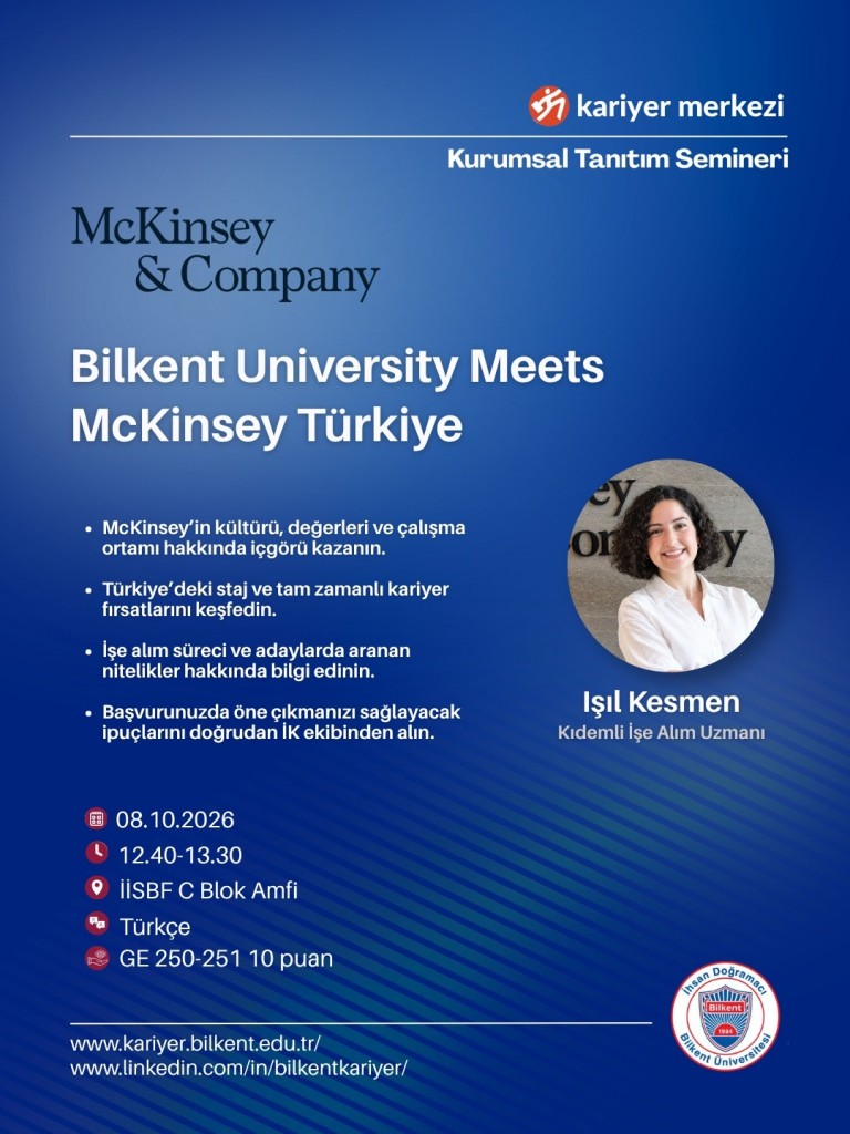 BİLKENT UNIVERSITY MEETS MCKINSEY TÜRKİYE 1